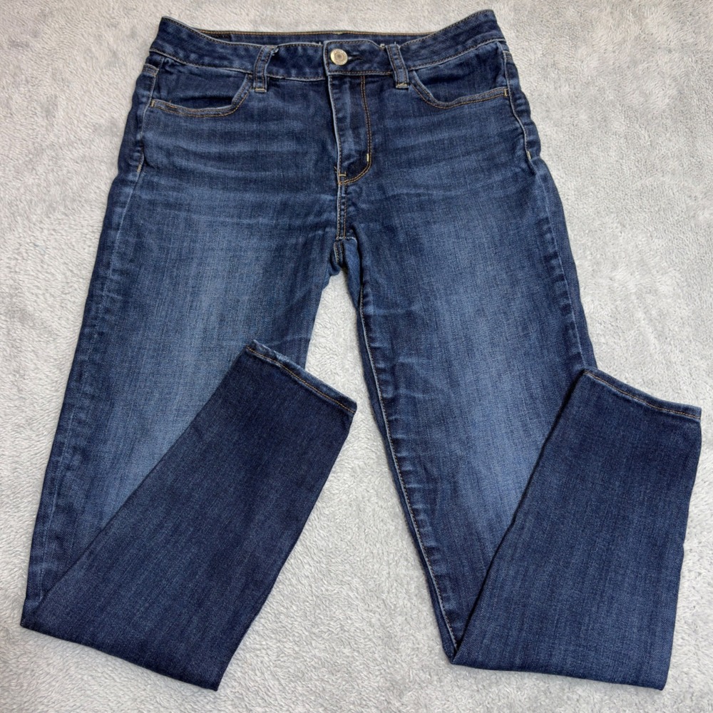 American Eagle Skinny Jeans Women's 8 Dark Wash Next Level Stretch Denim 29/27